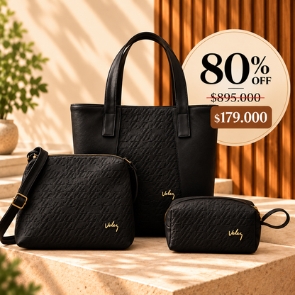 TRIO BOLSOS + BILLETERAS VELEZ
